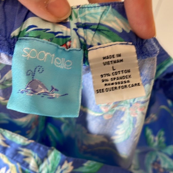 EUC Sportelle Palm Tree Capris Size Large - Picture 4 of 5